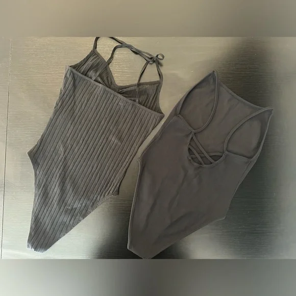 Zara Black Ribbed and Solid Bodysuits - Picture 2 of 5